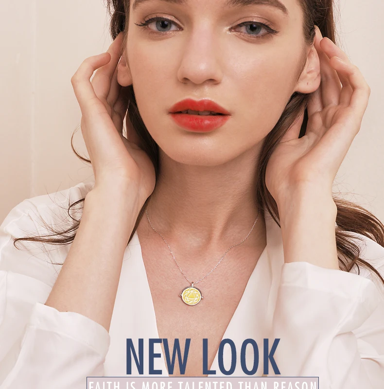 LEKANI Chakra Lover's желтые круглые кристаллы от Swarovski цепочка для ключиц 925 пробы серебряные Чокеры Подарочные ожерелья для вечеринки