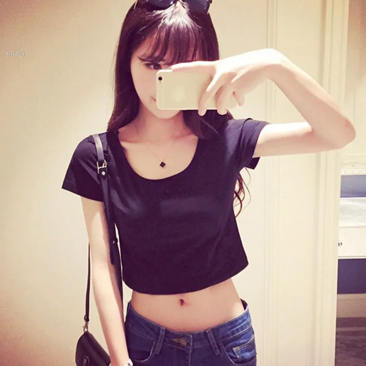 Новое поступление летом 2015 дамы женщин о образным вырезом с коротким рукавом