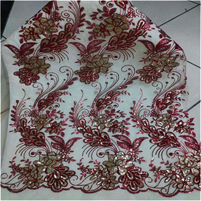 Супер! Новая ткань с блестками сетчатая цветная кружевная материал 5 ярдов/Лот!