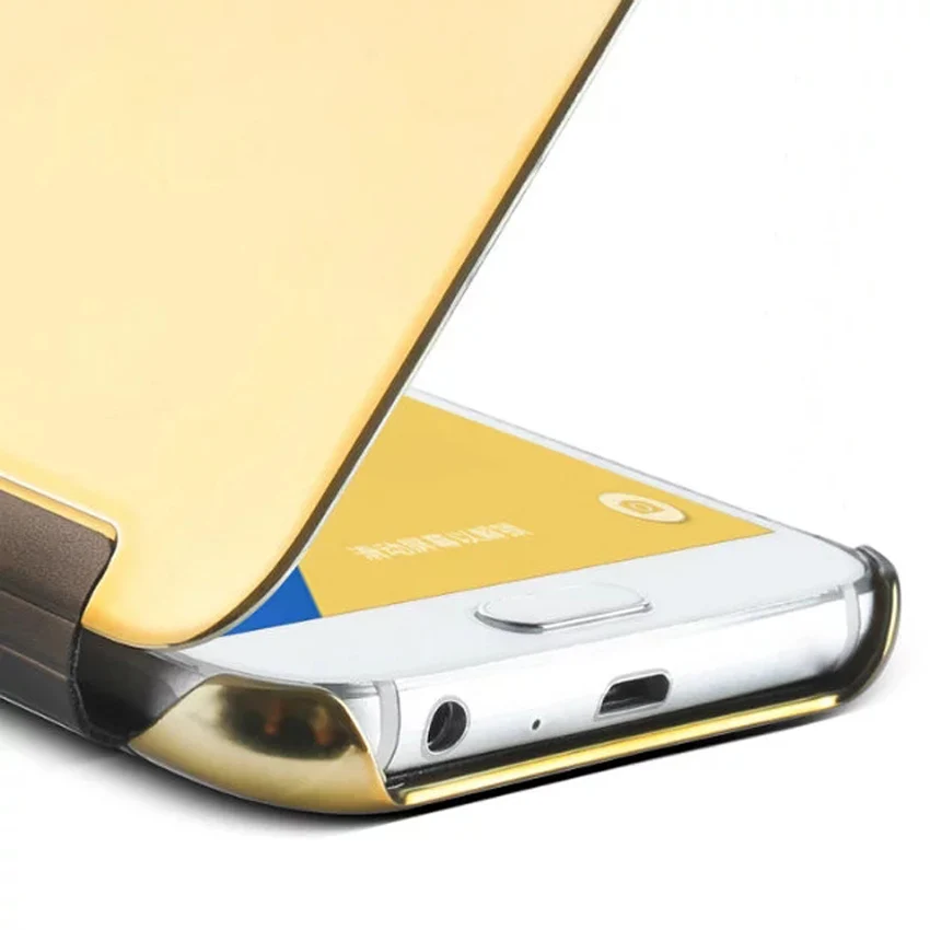 Clear View зеркальный флип чехол для телефона samsung Galaxy S6 S6edge плюс край SM G920F G920FD G925F