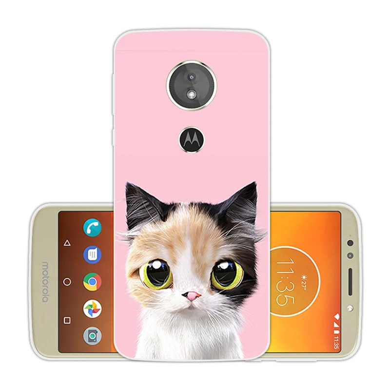 5 7 дюйма для телефона Motorola E5 5th Gen розовая задняя крышка прозрачный мягкий силикон
