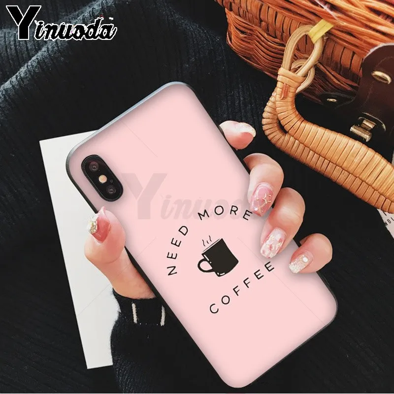 Yinuoda ОК но сначала кофе Книга Мягкий Силиконовый ТПУ чехол для телефона iPhone 8 7 6 6S