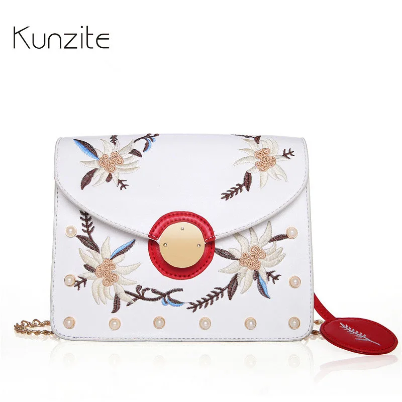 Кунцит Фирменная Новинка Вышивка с цветочным принтом клапаном Для женщин