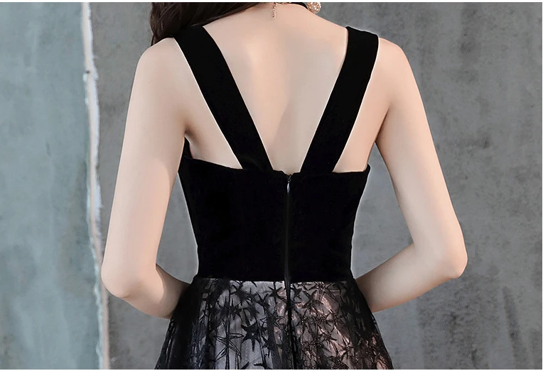 

Black Bride Backless Costume Dress Wedding Party Sleeveless Cheongsam Womens Strap Qipao Elegant Long Gown Vestido XS-XXXL