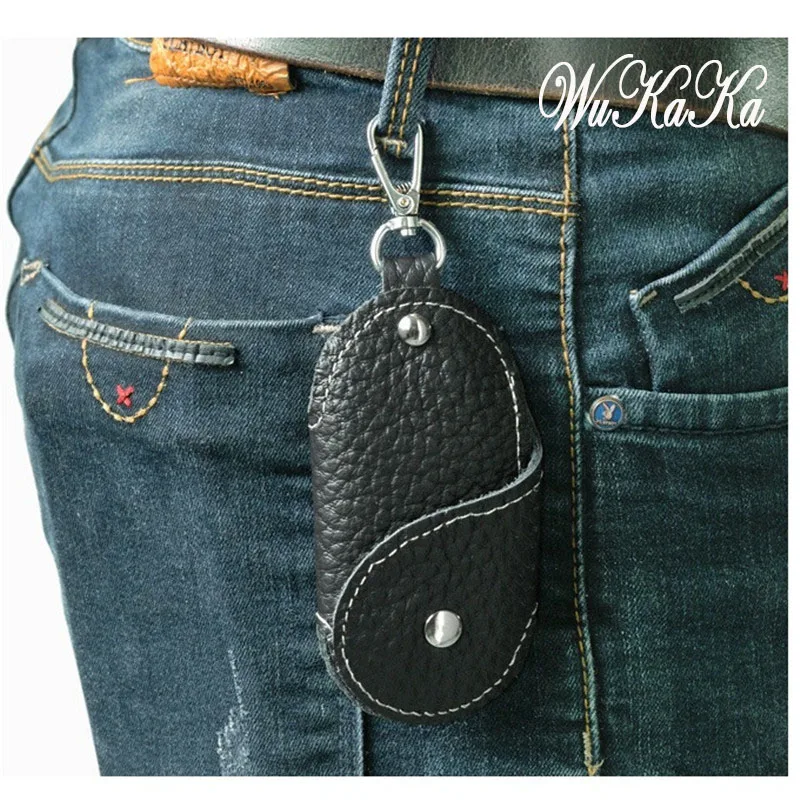 Сумка для ключей из натуральной кожи мужчин и женщин органайзер домохозяек