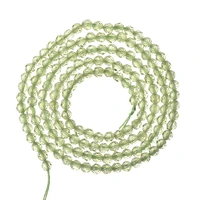 cutting 3 2mm light green peridot olivine stone fit handmade bracelet necklace loose beads 15inch preferred girls female h537