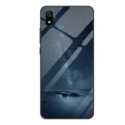Для xiaomi redmi 7A чехол звездная звезда закаленное стекло+ ТПУ Край жесткий чехол s redmi 7A стеклянный чехол для xiaomi redmi 7 A сумка - Цвет: A8