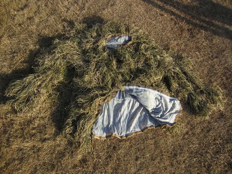 Лесной дизайн камуфляж охота Ghillie костюм Тип Травы одежда, yowie Снайпер 3D бионический костюм Джунгли белая пустыня