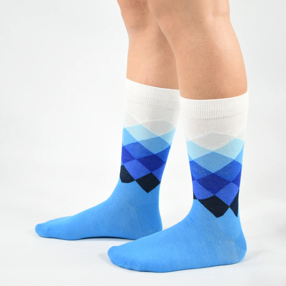 Носки мужские удлиненные х/б|happy socks|socks men highbusiness socks |