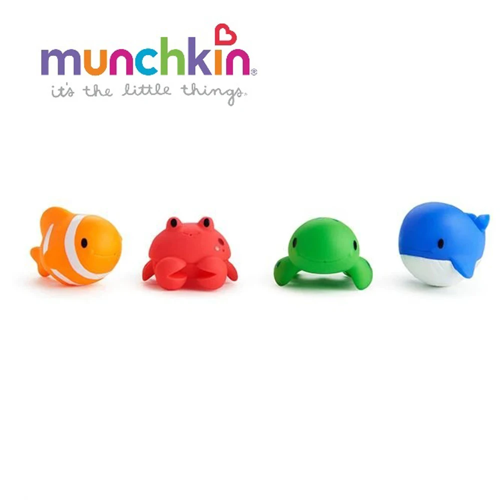Игрушка для ванны Munchkin Морские животные 4шт от 9 мес|Игрушки ванной| |