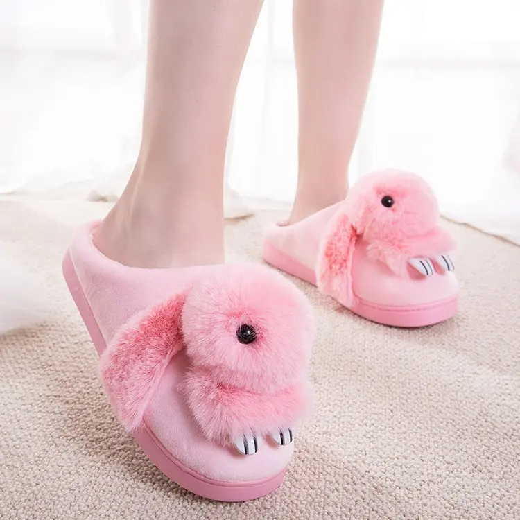 Aleafalling/женские зимние домашние тапочки женские теплые шлепанцы с кроличьим мехом