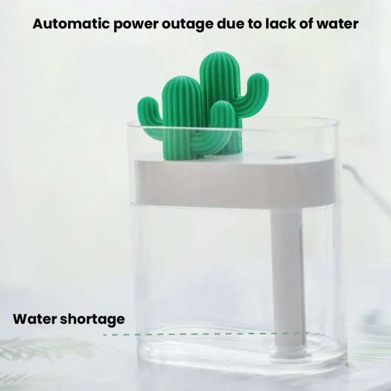 

Cactus Shaped Mini USB LED Air Humidifier Purifier Aroma Aromatherapy Mist UK