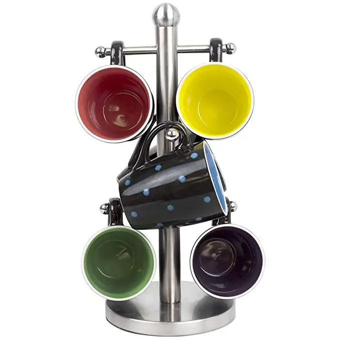 

Подставка для кружек в форме дерева из нержавеющей стали, подставка для хранения чайной чашки, подставка для домашней кухни, дисплей детско...