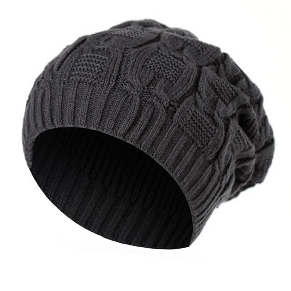 Теплая меховая вязаная Лыжная шапка мешковатые шапки для мужчин и женщин|beanie