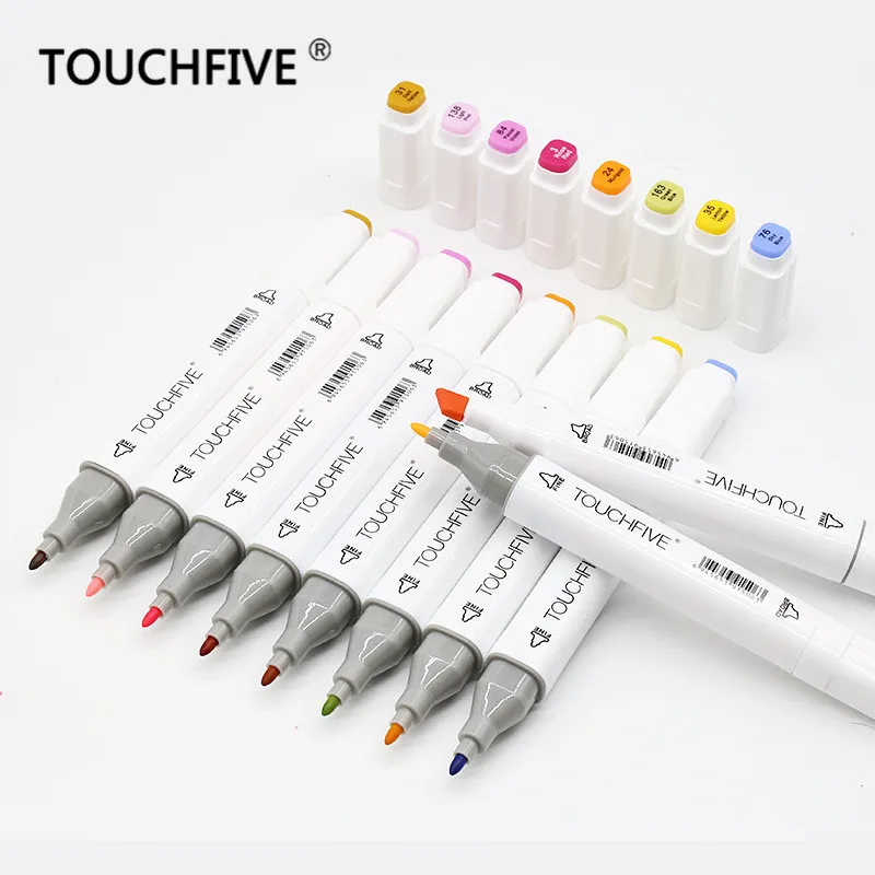 Фото TOUCHFIVE 1 цвет подходящие художественные маркеры кисть авторучка скетч на спиртовой основе маркеры двойная головка манга Рисование авторучки №2