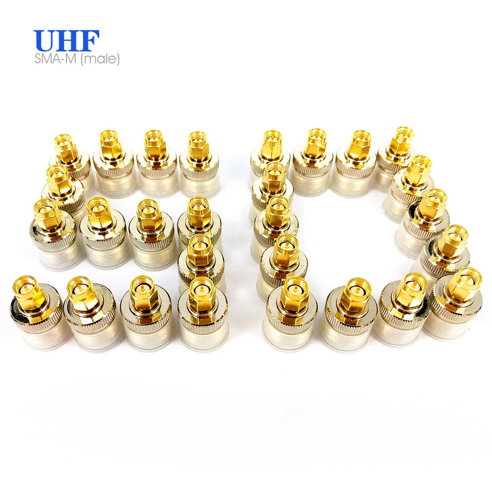 50 шт./лот SMA Male к UHF SO239 PL259 Female RF коаксиальный разъем адаптера Jack для раций