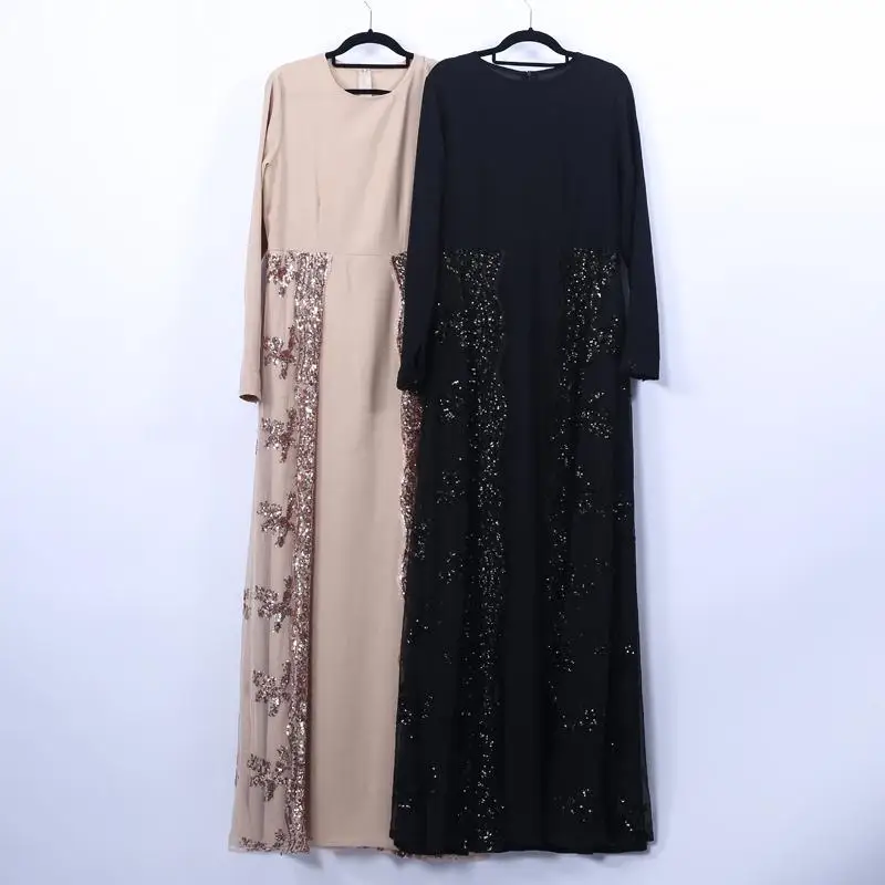 Мусульманское женское платье с блестками и вышивкой Abaya Дубай кафтан длинное