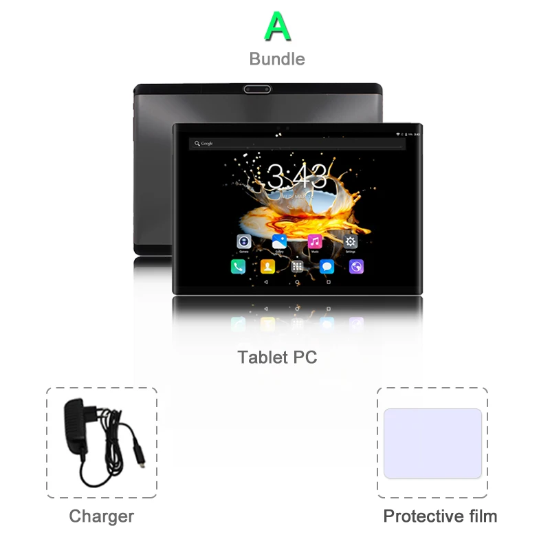 Комплект 1 CIGE N9, 10,1 дюймов, планшетный ПК, 4G, Lte, Android 8,0, четыре ядра, супер планшеты, Ram, 6 ГБ Rom, 64 ГБ, WiFi, GPS, 10, планшет, IPS, две sim-карты, GPS - Комплект: Комплект 1