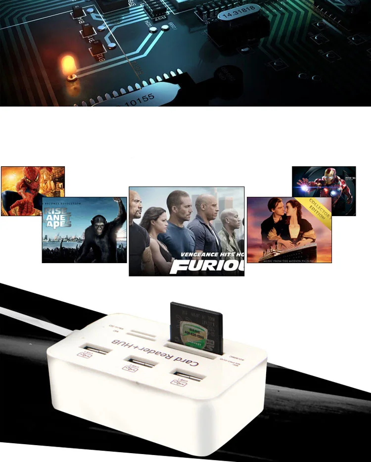 Cliry Мульти Микро USB концентратор 2 0 OTG комбинированный сплиттер SD TF кардридер