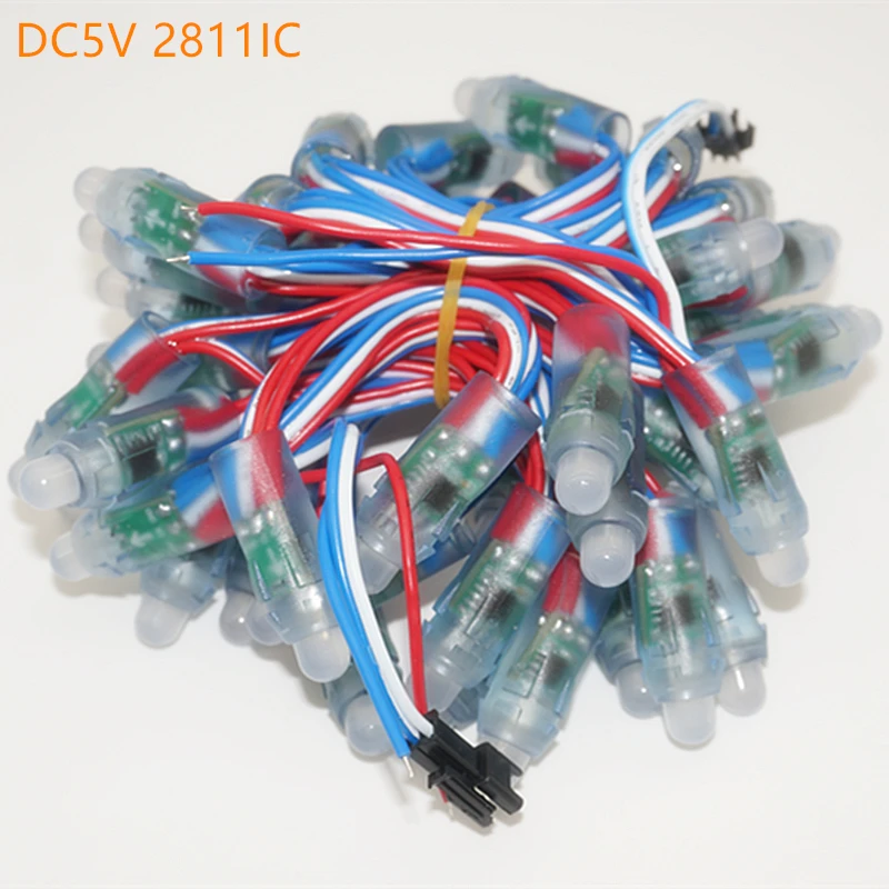 50xDC5V ws2811 ucs1903 12 мм светодиодный модуль пикселей IP68 водонепроницаемый