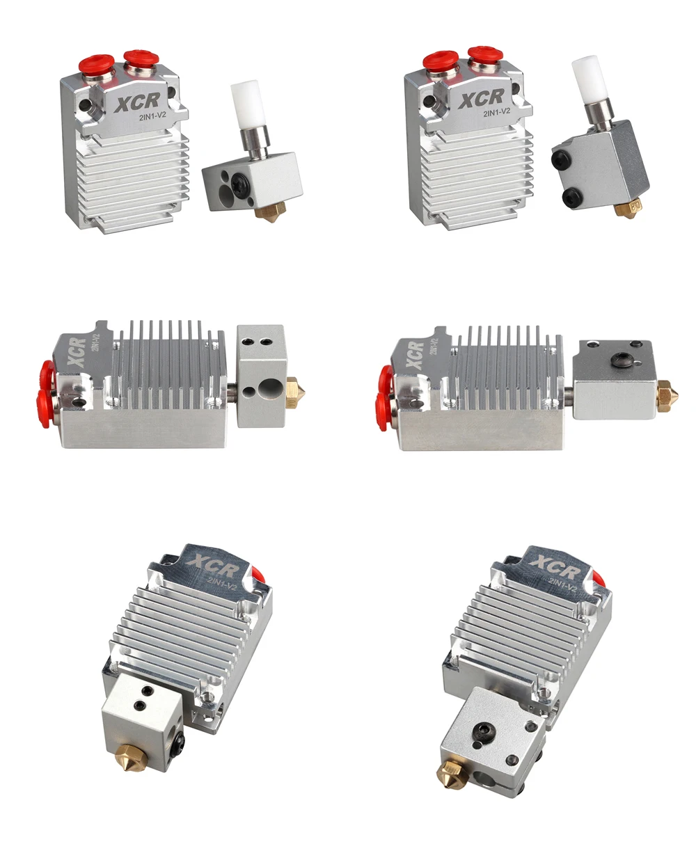 3DSWAY 3D-принтеры часть XCR 2IN1-V2 Hotend модуль NV6 нагревательное устройство с силиконовым носок Головка Комплект вулкан 0,2-1,0/1,75 1 шт
