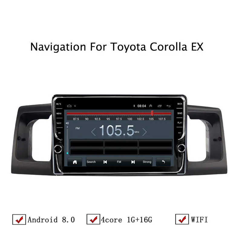 9 "Android 8 1 автомобильный gps навигатор для Toyota Corolla EX 2004 2005 2006 2007 2008 2009 2013