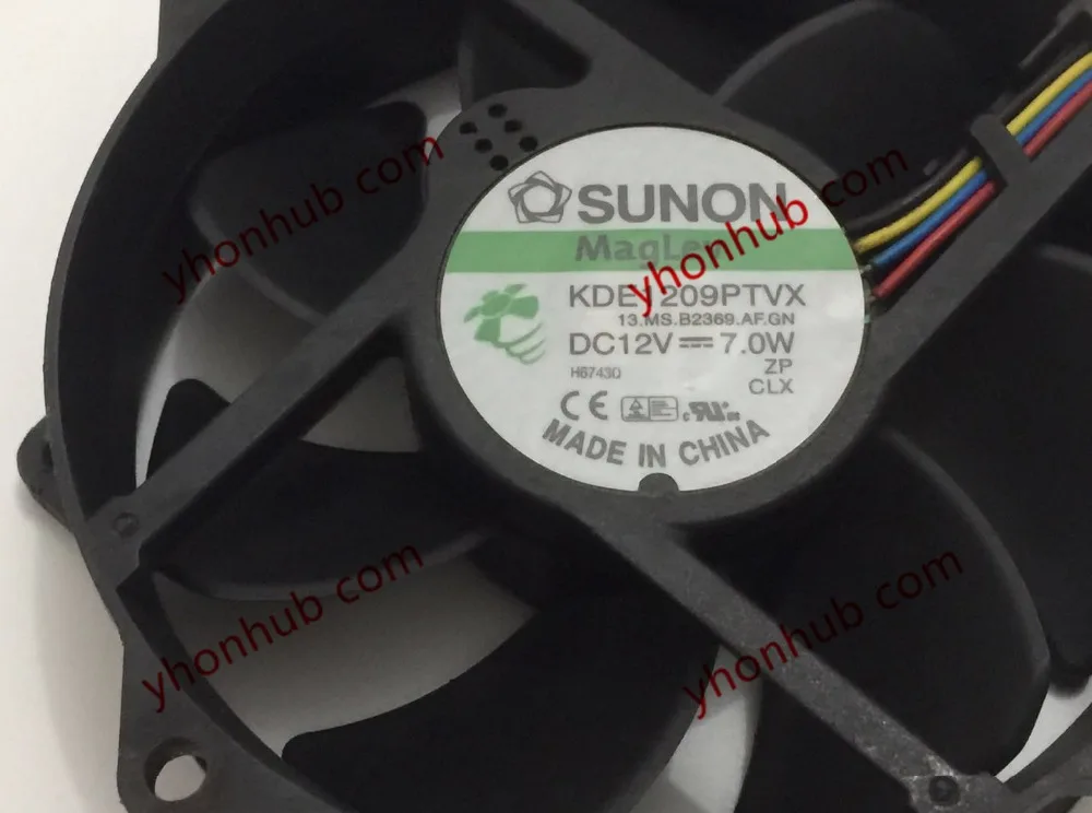 SUNON KDE1209PTVX 13.miss B2369.AF.GN 12 В постоянного тока 7 0 Вт 92x92x25 мм вентилятор охлаждения