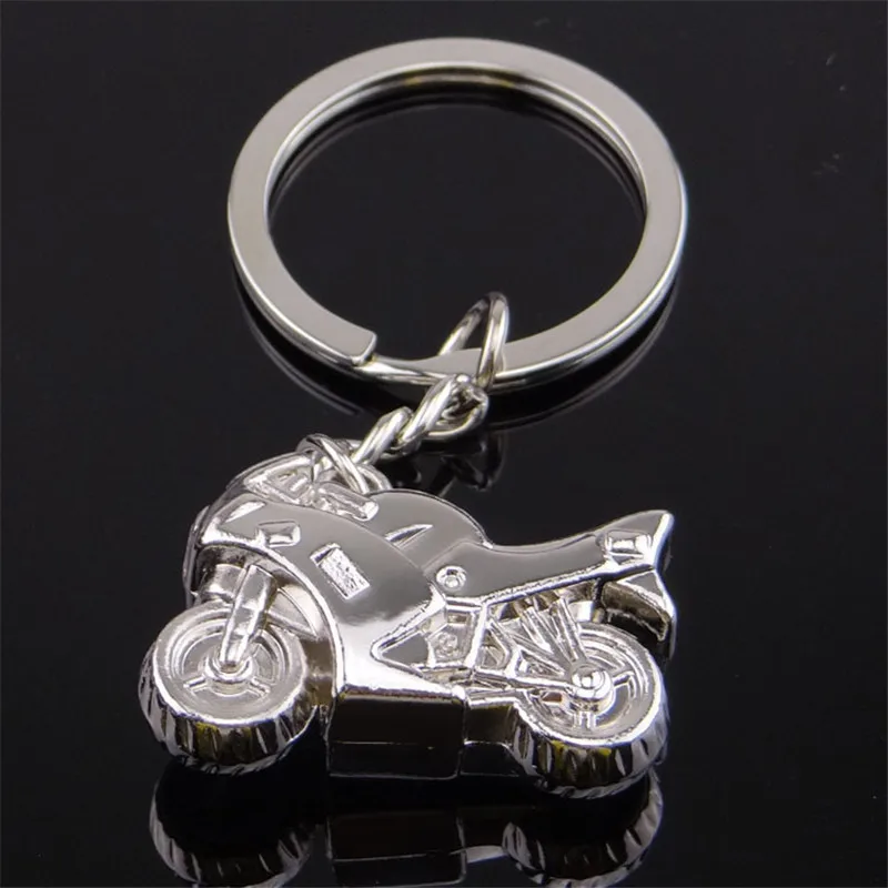 1 PC creative Motorcycle keychain mini stainless 4 colors moto keyring fashion cool lucky gift for men keychains jewelry | Украшения и