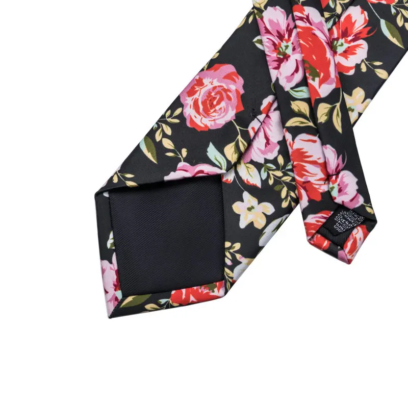 Брендовый Мужской винтажный комплект с галстуком Hi-Tie цветочный и запонками