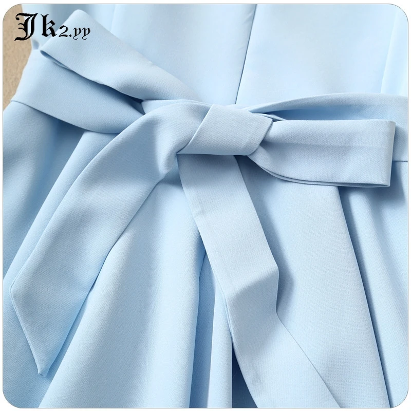 Женское платье трапеция с поясом лентой голубое/фиолетовое элегантное