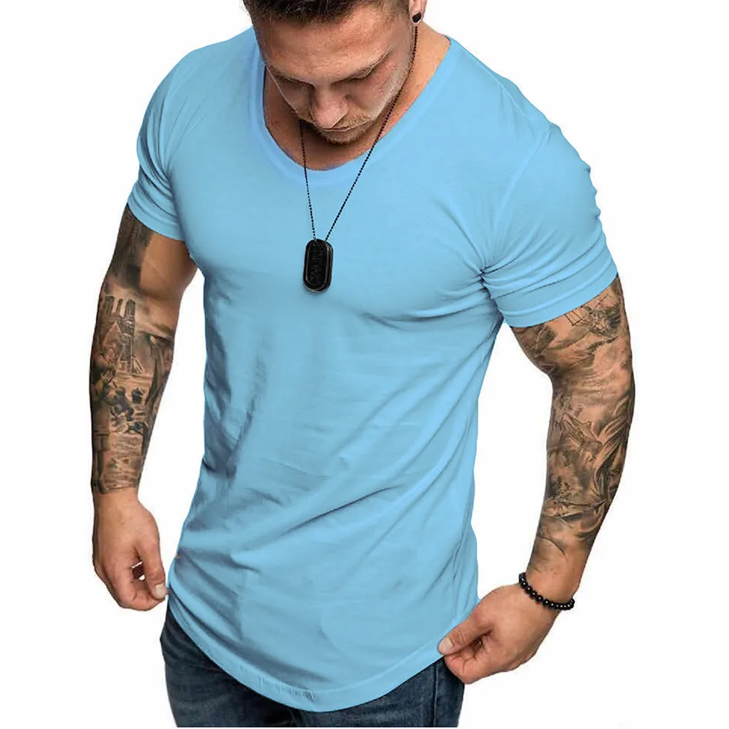 17 цветов футболка для мужчин летом прохладно Slim Fit Повседневное с О-образным вырезом короткий рукав Уличная футболка высоко качественные футболки мужская одежда