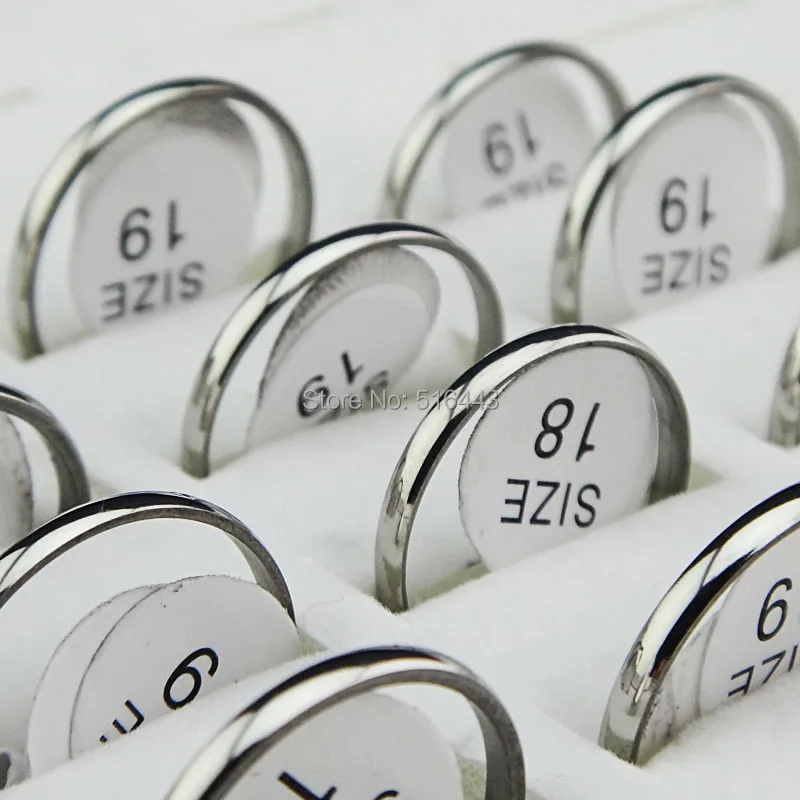 Никогда не выцветает 50 шт из нержавеющей стали дуги простые серебряные кольца