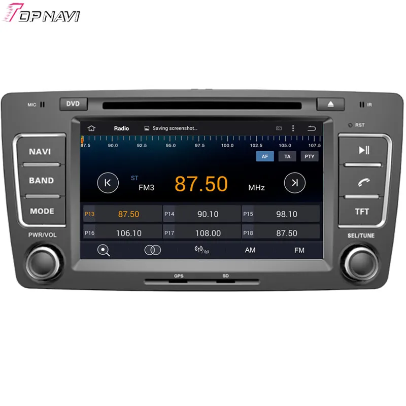 Topnavi 7 ''четырехъядерный Android 6 0 Автомобильный DVD проигрыватель для SKODA OCTAVIA 2013