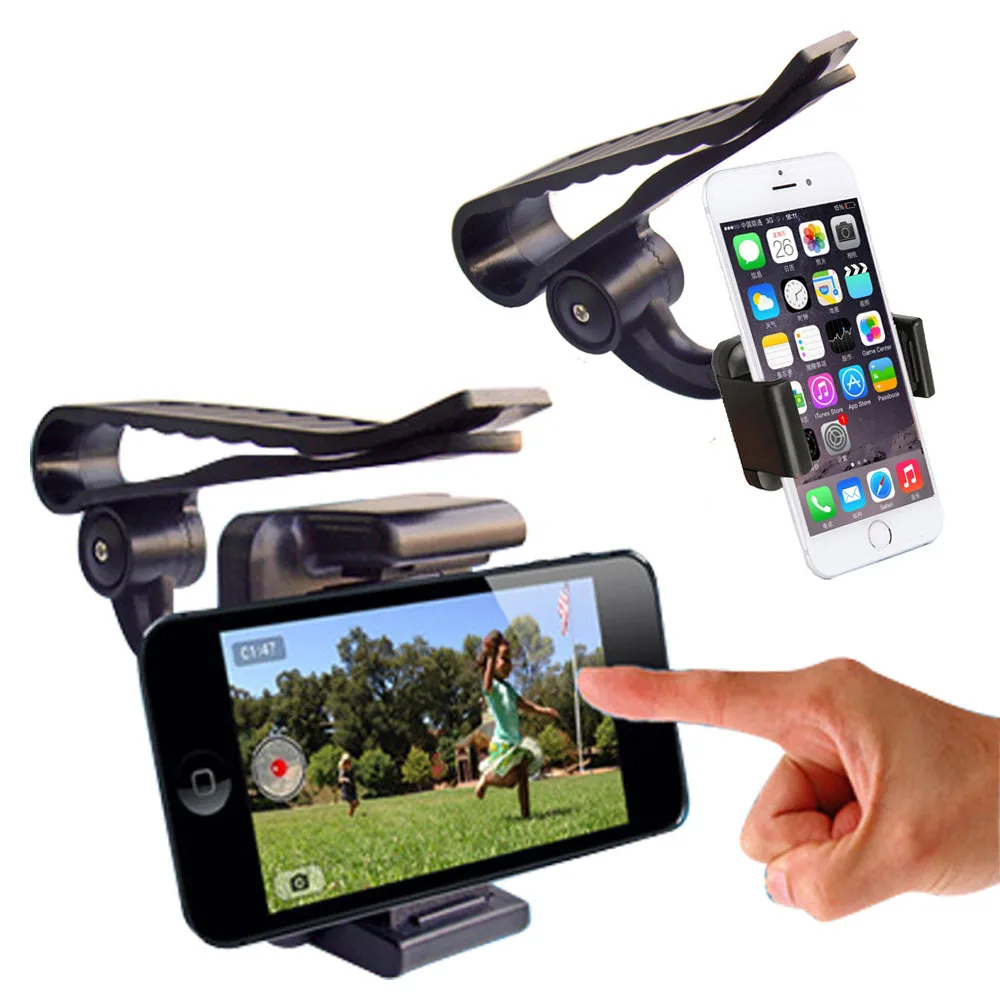 Car Phone Holder Mobile Stand Bracket For GPS PDA MP4 Camera Digital DVR Sun Visor Mount Clip iPhone Samsung | Мобильные телефоны и