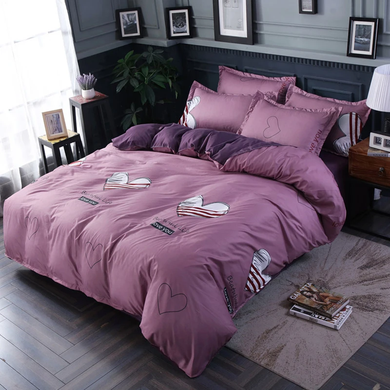 3/4 pcs Bedding Set Soft Cotton Bed Linens Kids Single Twin Full Double Queen King Size Duvet Cover Quilt Comforter Case 200x230 | Дом и сад