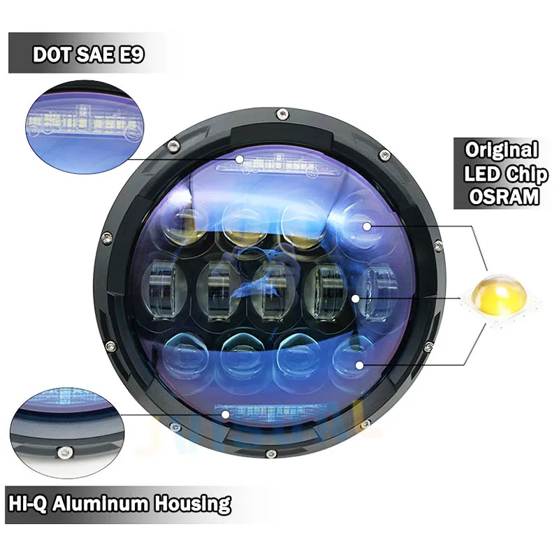7 &quotсветодиодный фар 883 комплект DRL 12v 130w Светодиодный светильник для внедорожных