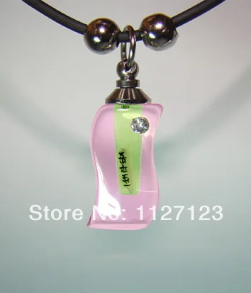 

25 шт./лот розовые флаконы для риса S-образной формы, подвески, флакон для риса, подвеска для духов, пустая стеклянная бутылка, стеклянный флак...