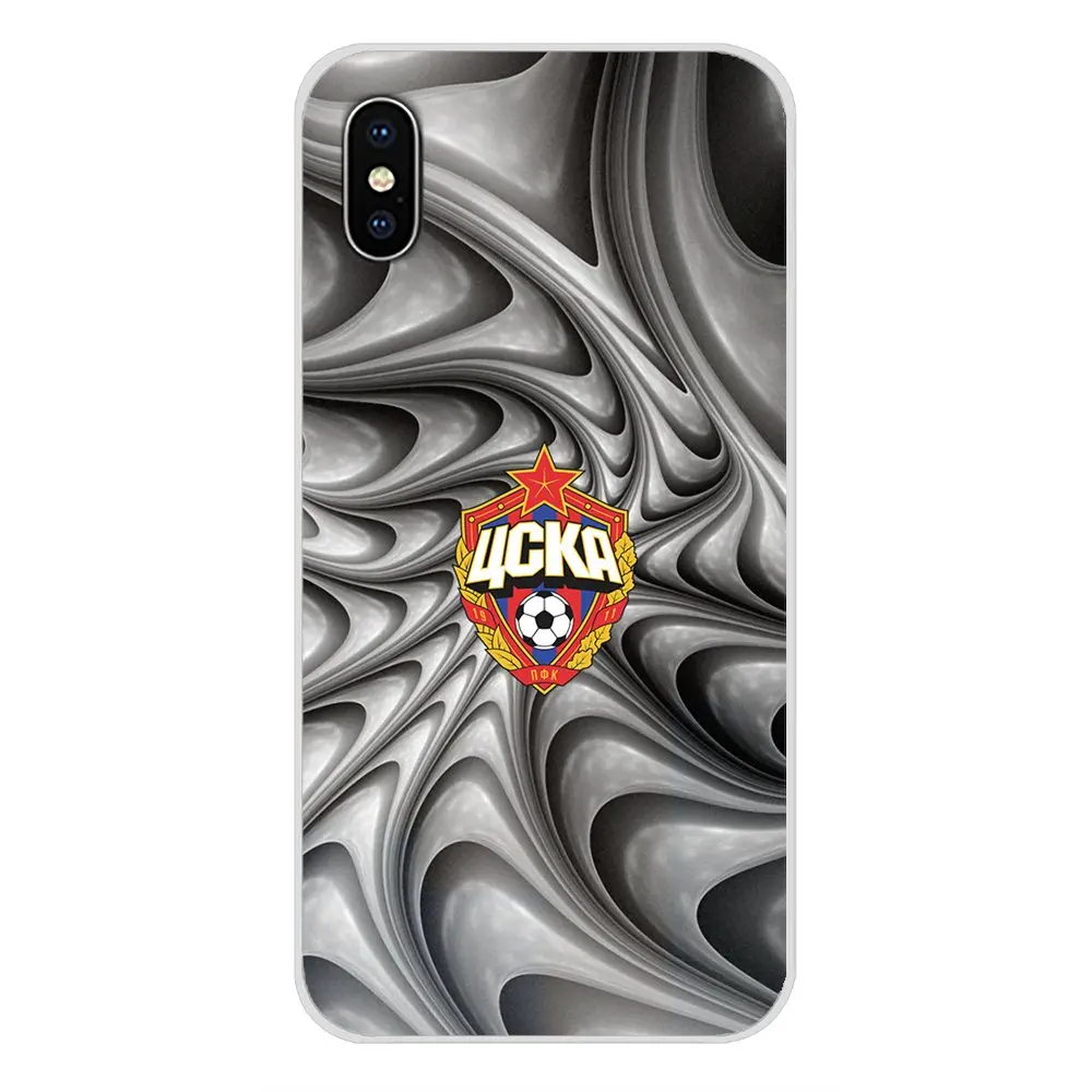 Для Apple iPhone X XR XS MAX 4 4S 5 5S 5C SE 6 6S 7 8 Plus ipod touch прозрачный мягкий чехол Чехлы ЦСКА