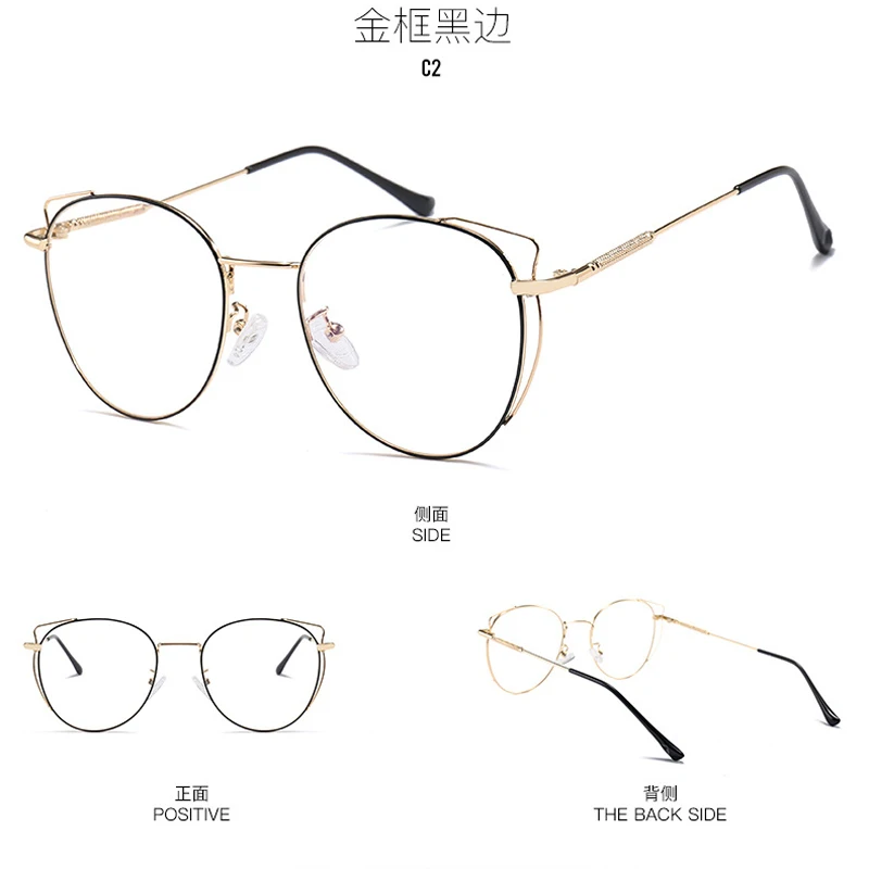 Винтажные компьютерные очки мужские и женские в золотистой оправе с круглыми