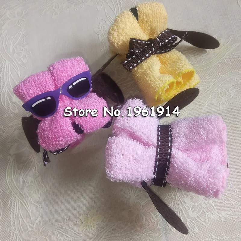 30 шт./лот милое полотенце в виде щенка праздничный свадебный подарок на вечеринку