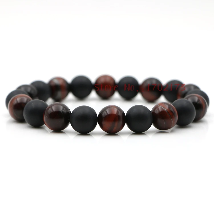 EDOTHALIA модные браслеты из бисера с красным тигровым глазом для мужчин матовым