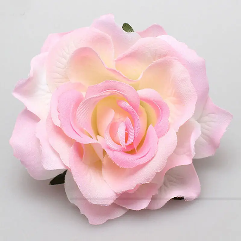 Light Pink 1 шт. заколка для волос с розовым цветком для свадебной свадьбы, головной убор, заколка для волос, женские аксессуары для волос, вечерние, пляжные, флокированная ткань, горячая Распродажа - Цвет: Light Pink