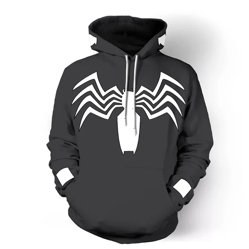 Супергерой веномс паук косплей костюмы с капюшоном Толстовка печать веномы