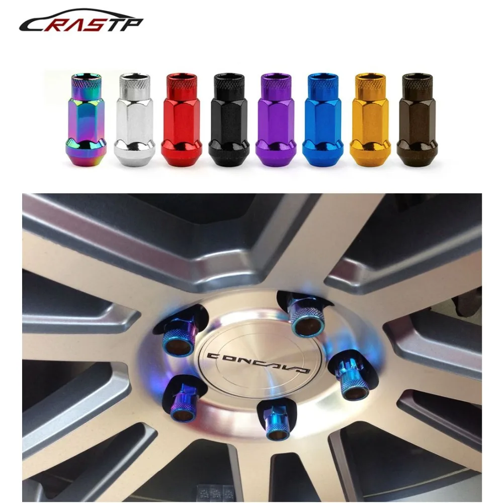 RASTP-20Pcs Сталь Muteki Sr48 ЖЕЛУДЬ Rim удлиненный открытый конец колеса гоночный гайки по