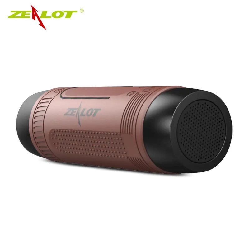 Zealot S1 Bluetooth динамик 4000 мАч беспроводной портативный динамик звуковая система 3D стерео музыка объемный открытый велосипедный динамик - Цвет: brown speaker