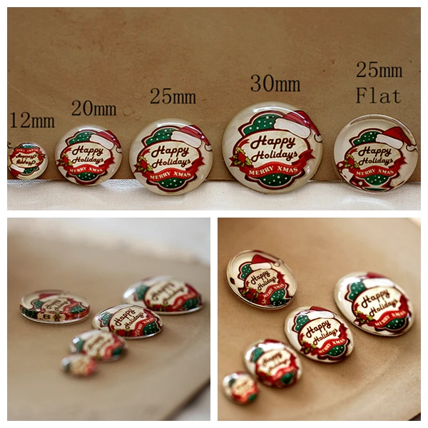 20 шт микс 12 мм 25 30 круглые стеклянные бусины ручной работы Кабошон изображение
