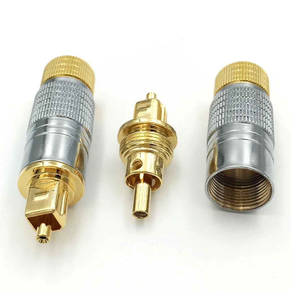 1 шт. новинка позолоченное Латунное оптическое волокно штекер цифровой звук