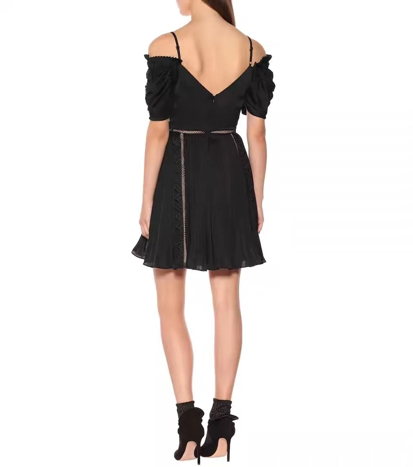 new Black V-neck lace mini-dress dresses woman party night club dress women clothing off shoulder | Женская одежда