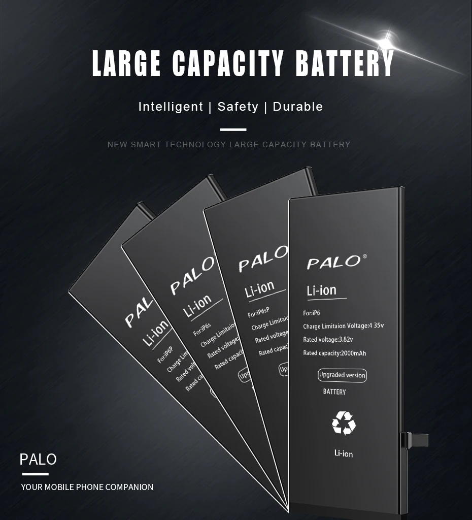 PALO, высокое качество, аккумулятор для Apple iPhone 6, 6 S, 6 Plus, 6S Plus, сменные батареи, реальная емкость, батарея, Бесплатные инструменты