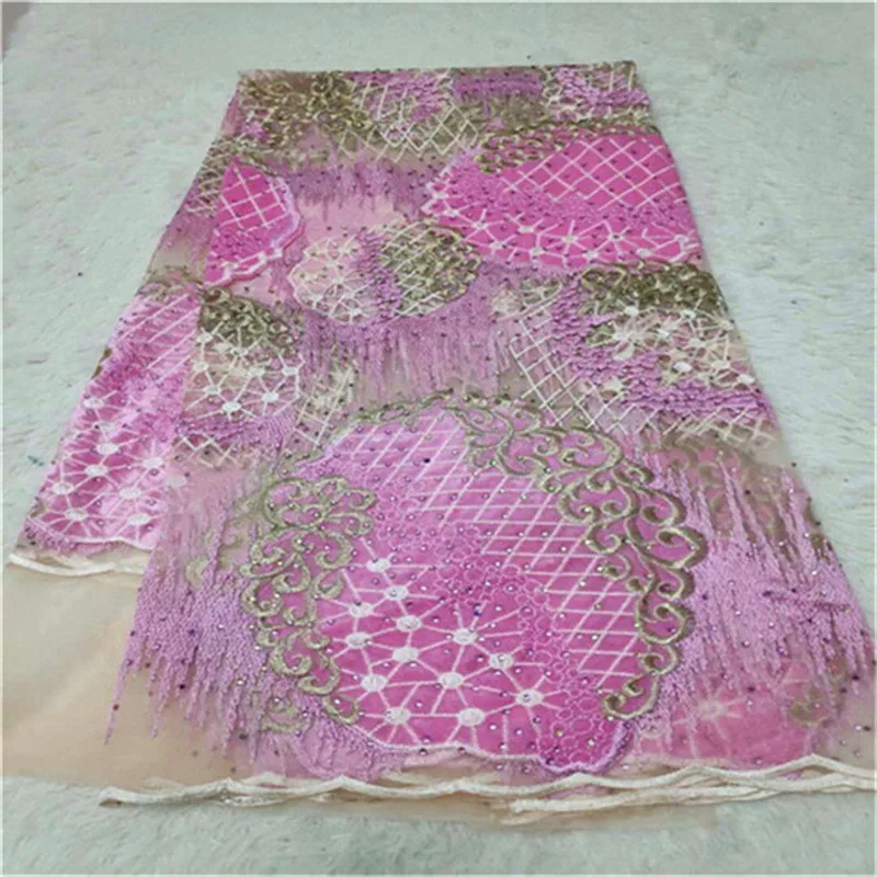 2019 новый дизайн высокое качество изумрудно-красный бархат африканский тюль